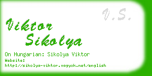 viktor sikolya business card